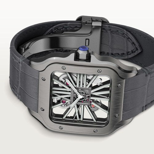 Cartier santos skeleton steel new arrivals